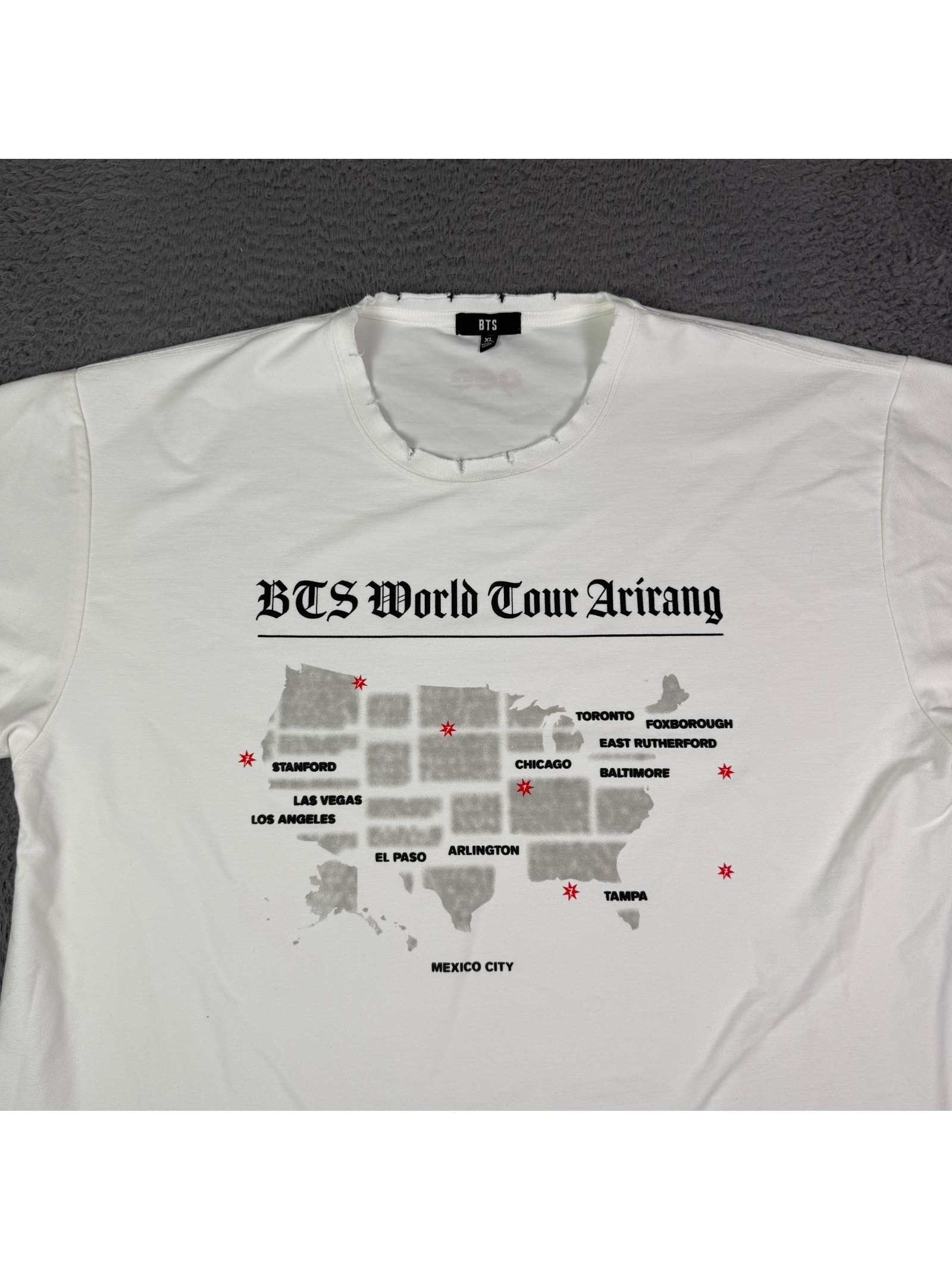 Bts Arirang World Tour 2026 Tampa T-Shirt Mens Xl White Short Sleeve Brand New